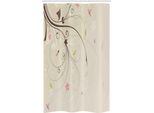 Abakuhaus Libelle Tenda Da Doccia Stretta, Bouquet Di Fiori Shabby Plant, Set Decorativo Per Bagno In Tessuto Con Ganci, 120 X 180 Cm, Marrone Chiaro Rosa Chiaro