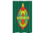 Abakuhaus Tiki Bar Tenda Da Doccia Stretta, Surf Bar Vacanze, Set Decorativo Per Bagno In Tessuto Con Ganci, 120 X 180 Cm, Multicolore