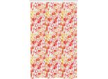 Abakuhaus Tenda Da Doccia Stretta Arancione, Acquerello Fantasia Aloha, Set Decorativo Per Bagno In Tessuto Con Ganci, 120 X 180 Cm, Yellow Coral Bianco