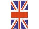 Abakuhaus Tenda Da Doccia Stretta Union Jack, British Loyal, Set Decorativo Per Bagno In Tessuto Con Ganci, 120 X 180 Cm, Blu Reale E Bianco