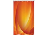 Abakuhaus Tenda Da Doccia Stretta Arancione, Linee Colorate Intrecciate, Set Decorativo Per Bagno In Tessuto Con Ganci, 120 X 180 Cm, Arancione E Giallo