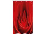 Abakuhaus Tenda Da Doccia Stretta Rose, Bellezza Naturale Red Blossom, Set Decorativo Per Bagno In Tessuto Con Ganci, 120 X 180 Cm, Rosso Cinabro