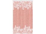 Abakuhaus Tenda Da Doccia Stretta Color Pesca, Design Latsch, Set Decorativo Per Bagno In Tessuto Con Ganci, 120 X 180 Cm, Bianco Corallo