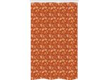 Abakuhaus Tenda Da Doccia Stretta Arancione, Fiori Paisley Retrò, Set Decorativo Per Bagno In Tessuto Con Ganci, 120 X 180 Cm, Crema Arancione Redwood