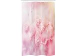 Abakuhaus Tenda Da Doccia Stretta Rosa, Dreamy Spring Nature View, Set Decorativo Per Bagno In Tessuto Con Ganci, 120 X 180 Cm, Rosa Chiaro