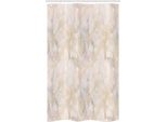 Abakuhaus Tenda Da Doccia Stretta In Marmo, Strappi Color Rosa Pesca, Set Decorativo Per Bagno In Tessuto Con Ganci, 120 X 180 Cm, Beige