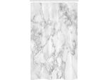Abakuhaus Tenda Da Doccia Stretta In Marmo, Granito Naturale Maculato, Set Decorativo Per Bagno In Tessuto Con Ganci, 120 X 180 Cm, Grigio Chiaro Sabbia