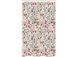 Abakuhaus Tenda Da Doccia Stretta Con Motivi Floreali, Uccellini E Pois Rosa, Set Decorativo Per Bagno In Tessuto Con Ganci, 120 X 180 Cm, Multicolore