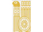 Abakuhaus Tenda Da Doccia Stretta Gialla E Bianca, Uccello Astratto, Set Decorativo Per Bagno In Tessuto Con Ganci, 120 X 180 Cm, Senape Bianco