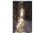 Abakuhaus Tenda Da Doccia Stretta Gialla E Bianca, Wild Flowers, Set Decorativo Per Bagno In Tessuto Con Ganci, 120 X 180 Cm, Giallo Bianco