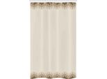 Abakuhaus Tenda Da Doccia Stretta In Henné, Inspirieren, Set Decorativo Per Bagno In Tessuto Con Ganci, 120 X 180 Cm, Marrone E Avorio