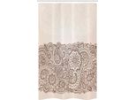 Abakuhaus Tenda Da Doccia Stretta In Henné, Motivo Mandala-Paisley, Set Decorativo Per Bagno In Tessuto Con Ganci, 120 X 180 Cm, Marrone Chiaro