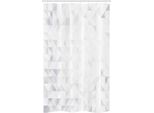 Abakuhaus Grigio E Bianco Tenda Da Doccia Stretta, Geometrica, Set Decorativo Per Bagno In Tessuto Con Ganci, 120 X 180 Cm, Grigio Chiaro Bianco