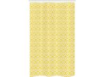 Abakuhaus Tenda Da Doccia Astratta Stretta, Decorata In Stile Vintage Boho, Set Decorativo Per Bagno In Tessuto Con Ganci, 120 X 180 Cm, Giallo E Bianco