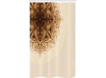 Abakuhaus Tenda Da Doccia Stretta In Henné, Illustrazione Mandala Orientale, Set Decorativo Per Bagno In Tessuto Con Ganci, 120 X 180 Cm, Marrone Chiaro