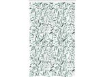 Abakuhaus Tenda Da Doccia Stretta Con Motivo Salvia, Foglie Giardino Estivo, Set Decorativo Per Bagno In Tessuto Con Ganci, 120 X 180 Cm, Verde Reseda E Bianco