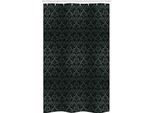 Abakuhaus Tenda Da Doccia Stretta Grigio Scuro, Fiori Damascati Neri, Set Decorativo Per Bagno In Tessuto Con Ganci, 120 X 180 Cm, Nero Grigio