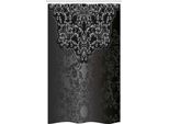 Abakuhaus Tenda Da Doccia Stretta Grigio Scuro, Damasco Vintage, Set Decorativo Per Bagno In Tessuto Con Ganci, 120 X 180 Cm, Grigio Scuro Nero Marrone