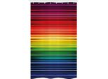 Abakuhaus Tenda Da Doccia Astratta Stretta, Strisce Arcobaleno Neon, Set Decorativo Per Bagno In Tessuto Con Ganci, 120 X 180 Cm, Multicolore