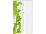Abakuhaus Tenda Da Doccia Stretta Verde, Blooming Fantasie Flora, Set Decorativo Per Bagno In Tessuto Con Ganci, 120 X 180 Cm, Verde Mela Bianco