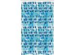 Abakuhaus Tenda Da Doccia Stretta Blu Navy E Verde Acqua, Gocce D'acqua Stravaganti, Set Decorativo Per Bagno In Tessuto Con Ganci, 120 X 180 Cm, Turchese Blu Navy
