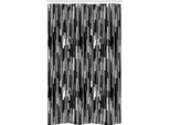 Abakuhaus Nero E Bianco Tenda Da Doccia Stretta, Linee Astratte, Set Decorativo Per Bagno In Tessuto Con Ganci, 120 X 180 Cm, Nero Bianco Grigio