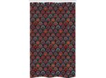 Abakuhaus Tenda Da Doccia Marocchina Stretta, Disegno Mandala, Set Decorativo Per Bagno In Tessuto Con Ganci, 120 X 180 Cm, Acquamarina Arancione Rubino