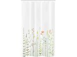 Abakuhaus Green Flower Tenda Da Doccia Stretta, Wildlife Rustic, Set Decorativo Per Bagno In Tessuto Con Ganci, 120 X 180 Cm, Multicolore