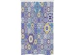 Abakuhaus Tenda Da Doccia Blu Stretta, Stile Marocchino Orientale, Set Decorativo Per Bagno In Tessuto Con Ganci, 120 X 180 Cm, Multicolore