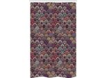 Abakuhaus Tenda Da Doccia Marocchina Stretta, Mandala Retrò Elaborato, Set Decorativo Per Bagno In Tessuto Con Ganci, 120 X 180 Cm, Multicolore