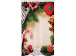 Abakuhaus Natale Tenda Da Doccia Stretta, Cinnamon Candy Cane, Set Decorativo Per Bagno In Tessuto Con Ganci, 120 X 180 Cm, Multicolore