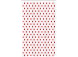 Abakuhaus Rosso Tenda Da Doccia Stretta, Pois Country Picnic, Set Decorativo Per Bagno In Tessuto Con Ganci, 120 X 180 Cm, Bianco E Vermiglio