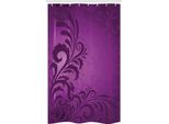 Abakuhaus Tenda Da Doccia Stretta Con Motivi Floreali, Motivo Floreale Astratto Retrò, Set Decorativo Per Bagno In Tessuto Con Ganci, 120 X 180 Cm, Viola Prugna