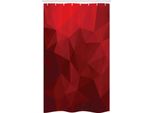 Abakuhaus Rosso Tenda Da Doccia Stretta, Mosaico Triangolare Con Poliestere, Set Decorativo Per Bagno In Tessuto Con Ganci, 120 X 180 Cm, Rosso Scarlatto Rubino