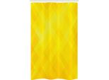 Abakuhaus Tenda Da Doccia Stretta Gialla, Motivo Diamante Moderno, Set Decorativo Per Bagno In Tessuto Con Ganci, 120 X 180 Cm, Giallo Calendula