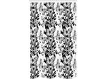 Abakuhaus Tenda Da Doccia Astratta Stretta, Motivo A Farfalle, Set Decorativo Per Bagno In Tessuto Con Ganci, 120 X 180 Cm, Bianco Nero