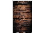 Abakuhaus Cioccolato Tenda Da Doccia Stretta, Legno Scuro Grezzo, Set Decorativo Per Bagno In Tessuto Con Ganci, 120 X 180 Cm, Marrone Scuro