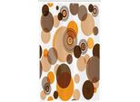 Abakuhaus Tenda Da Doccia Stretta Color Terra, Macchie Caotiche, Anelli, Set Decorativo Per Bagno In Tessuto Con Ganci, 120 X 180 Cm, Arancione Marrone Tan