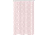 Abakuhaus Tenda Da Doccia Rosa E Bianca, Stile Vittoriano Femminile, Set Decorativo Per Bagno In Tessuto Con Ganci, 120 X 180 Cm, Bianco Cipria