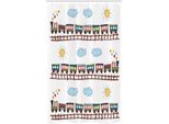 Abakuhaus Tenda Da Doccia Stretta Per Asilo Nido, Cartoon-Zug Tracklines, Set Decorativo Per Bagno In Tessuto Con Ganci, 120 X 180 Cm, Multicolore