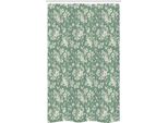 Abakuhaus Tenda Da Doccia Stretta Con Motivi Floreali, Bouquet Di Rose Vittoriane, Set Decorativo Per Bagno In Tessuto Con Ganci, 120 X 180 Cm, Verde Reseda Crema