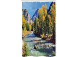 Abakuhaus Paesaggio Tenda Da Doccia Stretta, Montagne Del Colorado, Set Decorativo Per Bagno In Tessuto Con Ganci, 120 X 180 Cm, Multicolore