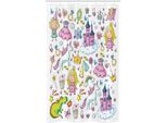 Abakuhaus Tenda Da Doccia Stretta Princess, Tema Fiabesco Per Bambine, Set Decorativo Per Bagno In Tessuto Con Ganci, 120 X 180 Cm, Multicolore