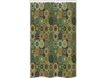 Abakuhaus Mandala Tenda Da Doccia Stretta, Oriental Floral Octagon, Set Decorativo Per Bagno In Tessuto Con Ganci, 120 X 180 Cm, Multicolore