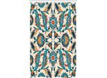 Abakuhaus Tenda Da Doccia Stretta Arabesque, Motivo Boho Antico, Set Decorativo Per Bagno In Tessuto Con Ganci, 120 X 180 Cm, Multicolore