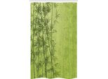 Abakuhaus Tenda Da Doccia Esotica Stretta, Green Bamboo Growth, Set Decorativo Per Bagno In Tessuto Con Ganci, 120 X 180 Cm, Verde Felce