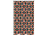 Abakuhaus Tenda Da Doccia Etnica Stretta, Forme Geometriche, Set Decorativo Per Bagno In Tessuto Con Ganci, 120 X 180 Cm, Multicolore