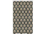 Abakuhaus Tenda Da Doccia Stretta Con Motivi Floreali, Papaveri In Stile Art Nouveau, Set Decorativo Per Bagno In Tessuto Con Ganci, 120 X 180 Cm, Grigio Tan Vermiglio