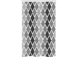 Abakuhaus Grigio E Bianco Tenda Da Doccia Stretta, Ombreggiatura Geometrica, Set Decorativo Per Bagno In Tessuto Con Ganci, 120 X 180 Cm, Grigio Antracite Pale Grau