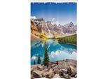 Abakuhaus Paesaggio Tenda Da Doccia Stretta, Moraine Lake Sunset, Set Decorativo Per Bagno In Tessuto Con Ganci, 120 X 180 Cm, Multicolore
